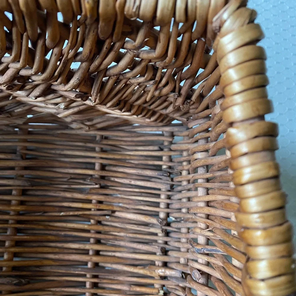 VTG Woven Honey Golden Rectangular Basket